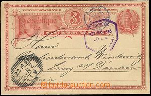 23721 - 1895 PC 3c addressed to to Austria, posting rubber hand stam