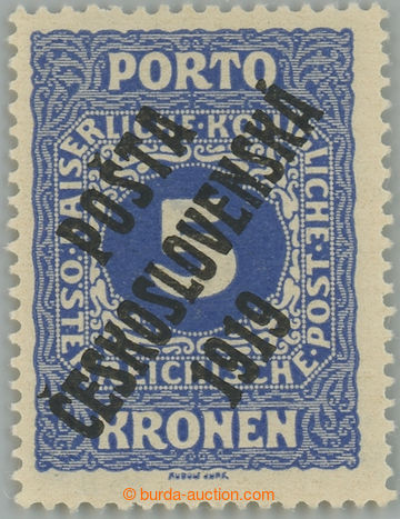 237212 -  Pof.81, Small numerals 5 Koruna blue, type II.; the first l