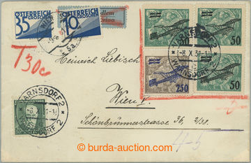 237322 - 1931 Let-dopis zaslaný do Rakouska, vyfr. leteckými zn. 3x