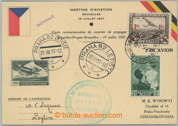 237334 - 1937 BRUSEL - PRAGUE - BRUSEL / advertising years, preprinte