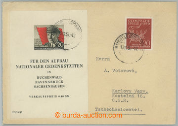237356 - 1956 dopis adresovaný do ČSR, vyfr. mj. aršíkem E. Thäl