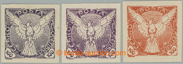 237365 - 1918 PLATE PROOF  Pof.NV8, Falcon in Flight (issue) 100h, co