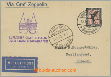 237369 - 1931 OSTSEEJAHR - RUNDFAHRT / card sent flight Graf Zeppelin