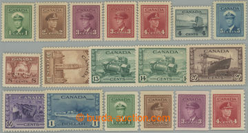 237392 - 1945-1948 SG.375-388, Válečné úsilí 1c - $1, kompletní
