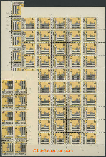 237416 - 1965 COUNTER SHEET / Pof.1480, Towns 5h, comp. 5 pcs of bloc