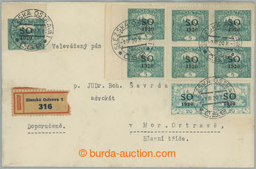 237450 - 1920 Reg letter addressed to to Märisch-Ostrau, franked wit