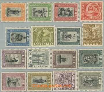 237515 - 1932-1940 SG.130-145, Život na Papui ½P - £1, kompletní 