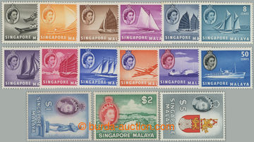 237519 - 1955-1959 SG.38-52, Alžběta II. - Motivy 1c - $5, kompletn