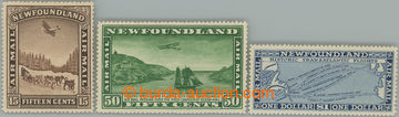 237521 - 1931 SG.192-194, Airmail 15C - $1, without watermark; comple