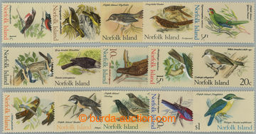 237534 - 1970-1971 SG.103-117, Birds 1c-$1; complete set, value 3c sm