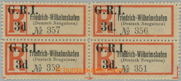 237547 - 1915 SG.35, 35a, Britská okupace, 4-blok 3P GRI na německ�