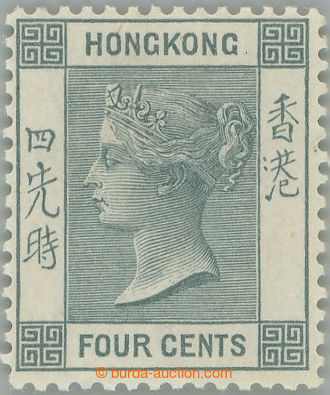 237600 - 1863-1871 SG.9b, Viktorie 4c břidlicová, průsvitka Crown 