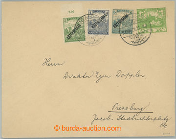 237607 - 1921 KÖSTÁRSASÁG / dopis vyfr. smíšenou frank. Hradčan