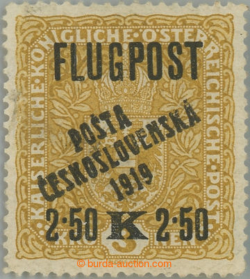 237635 -  Pof.53, Letecká FLUGPOST 2,50K/3K žlutá / černá, I. ty