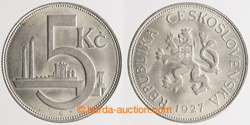 237676 - 1927 CZECHOSLOVAKIA 1918-39 / 5 crown 1927; small line marki