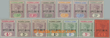 237678 - 1896 SG.41s-53s, Victoria ½P-£1 SPECIMEN; very fine, c.v..