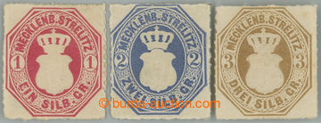 237707 - 1864 Mi.4-6, Coat of arms 1Gr *, 2Gr *, 3Gr (*); very fine, 