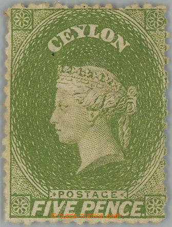 237729 - 1867-1870 SG.66, Victoria 5P yellow-olive, wmk CC, c.v.. £1