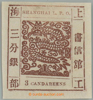 237731 - 1865 SHANGHAI / Mi.22; Large Dragon 3 Candareens red-brown o