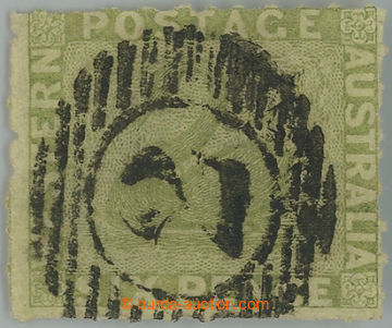 237735 - 1860 SG.32, Labuť 6P sage-green ROULETTED; krásný exempl