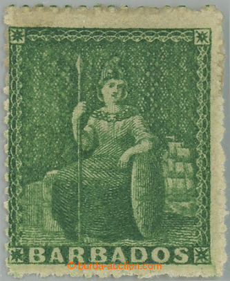 237754 - 1870 SG.43, Britannia (Perkins Bacon) ½P zelená, průsvitk