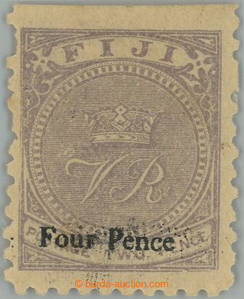 237762 - 1878 SG.42a, Koruna V.R. 2 pence dull purple s přetiskem FO