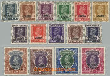 237802 - 1940-1943 SG.O72-O86, official George VI. 3P - 10R with over