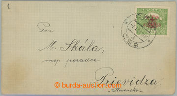 237803 - 1921 letter franked with. Surtax stamp. 60+20h, Pof.171 with