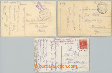 237816 - 1918-1919 sestava 3 pohlednic, 1x Miskolc, DR PP 22 a fialov