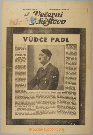 237862 - 1945 ČaM / noviny Večerní České Slovo z 2.5. oznamujíc