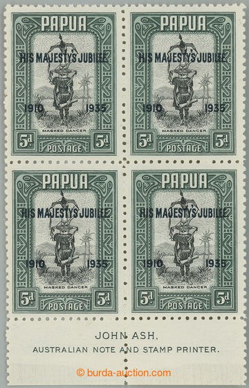 237889 - 1935 SG.153a, přítisková Stříbrné jubileum 5d, 4-blok 