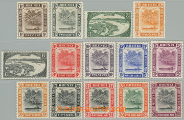237940 - 1947-1951 SG.79-92, Brunei River 1C - $10; kompletní oblíb