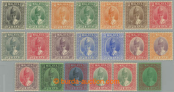 237965 - 1938-1941 SG.103-121, Sultán Iskandar 1c - 5$, kompletní d