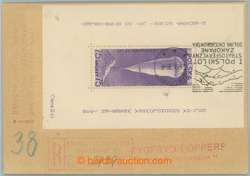 237982 - 1938 I. STRATOSPHERIC FLIGHT / card sent as Reg, franked on 