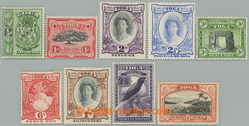 237994 - 1942-1949 SG.74-82, Motives and queen Salote ½P - 5Sh; comp