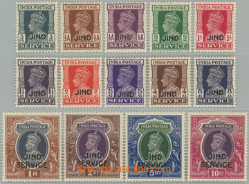 238025 - 1939-1943 SG.O73-O86, služební Jiří VI. 3p - 10R s přet