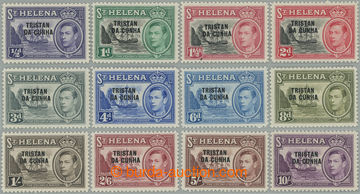 238051 - 1952 SG.1-12, zn. Sv. Heleny Jiří VI. ½P - 10Sh s přetis