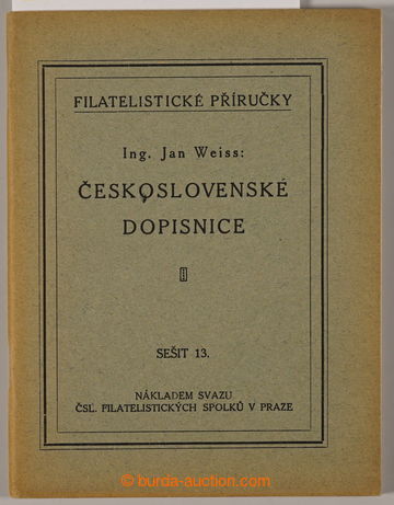 238118 - 1931 CZECHOSLOVAKIAN DOPISNICE, J. Weiss 1931, Philatelic ha