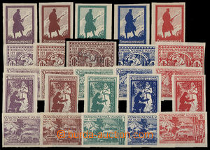 23813 - 1921 Silhouette selection of 25  pcs refused stamp designes 