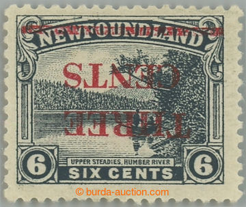 238207 - 1929 SG.188a, Humber River 6C with INVERTED RED overprint TH