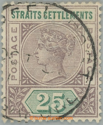 238218 - 1892 SG.103b, Viktorie 25C, REPAIRED S v POSTAGE, razítkova
