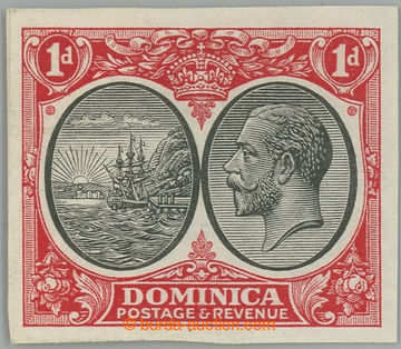 238236 - 1922 SG.73, Jiří V. a HMS DOMINICA 1P černá / červená 