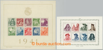 238249 - 1941, 1947 Mi.Bl.4, Bl.13, Lidové kroje I a II, sestava 2 a