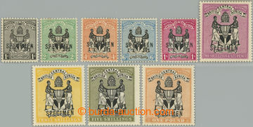 238266 - 1895 SG.21s-29s, BCA Coat of arms 1P-£1 without watermark, 