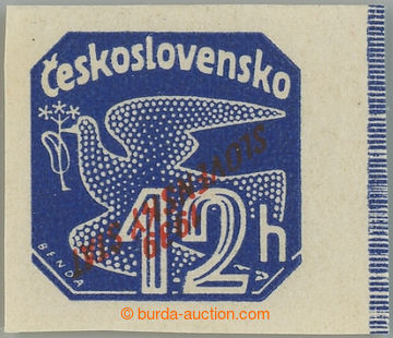 238316 - 1939 Sy.NV6Pp, Novinová 12h tmavě modrá, krajový kus s o
