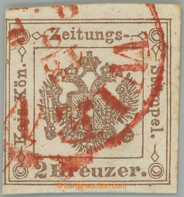 238522 - 1877 Newspaper revenue stamps / Ferch.6II, Coat of arms 2 Kr