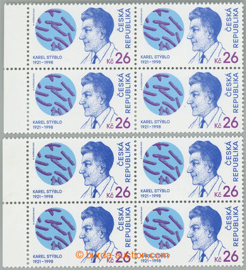 238572 - 2021 Pof.1142, Stýblo 26CZK, selection of two bloks of four