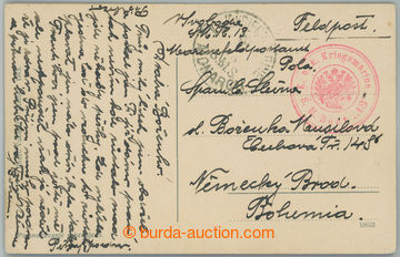 238640 - 1915 S.M. BOOT 13, pohlednice s červeným kruhovým raz. zn