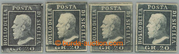 238664 - 1859 Sass.13, 13a, 13b, 13c, Ferdinand II. 20Gr grigio ardes