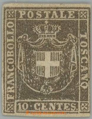 238678 - 1860 GOVERNO PROVVISORIO / Sass.19, Znak 10C hnědá; pěkn